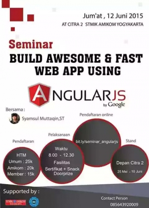 Build Awesome & Fast Web App Using AngularJS | At Amikom Yogyakarta