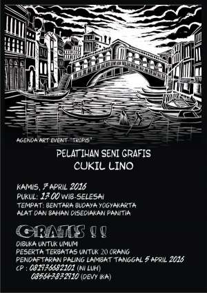 rangkaian TROPIS Art Event : Workshop Cukil Lino