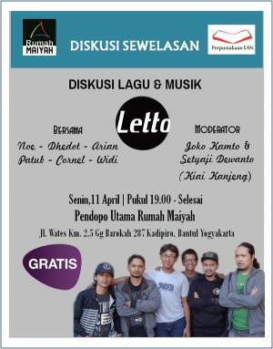 Diskusi Sewelasan with 6 personil Letto Band