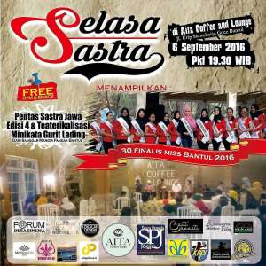 Selasa Sastra | 06 September 2016 | 19.30 WIB | Alfa Coffee & Lounge