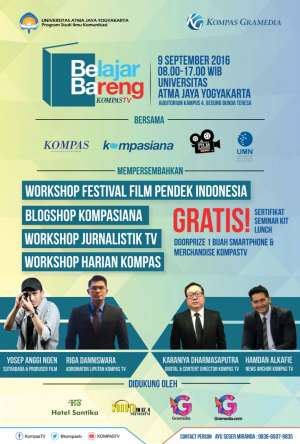 Belajar Bareng Kompas TV | 09 September 2016 | 08.00 - 17.00 WIB | Kampus 4 UAJY