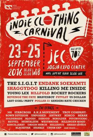 Indie Clothing Carnival 2016 | JEC | 23 - 25 September 2016