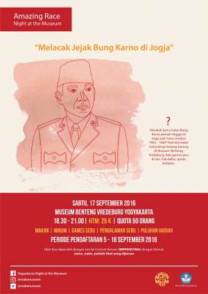 Melacak Jejak Bung Karno | 17 September 2016 | 18.30 - 21.00 | Museum Benteng Vredeburg