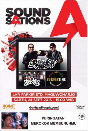 Soundsations | Endank Soekamti, The Rain, Burger Time| 24 September 2016 | 15.00 WIB 