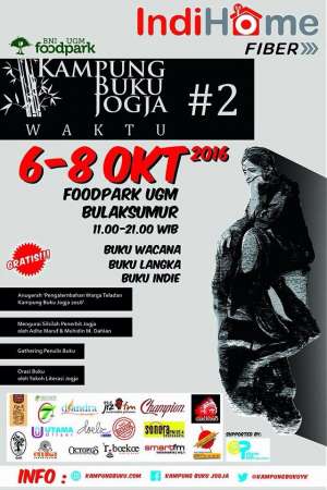 Kampung Buku Jogja #2 | 6 - 8 Oktober 2016 | 11.00 - 21.00 WIB | Foodpark UGM Bulaksumur
