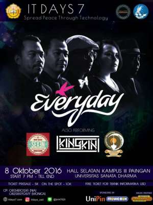 It Days 7 | 8 Oktober 2016 | 19.00 WIB | Hall Selatan Kampus III Paingan Universitas Sanata Dharma