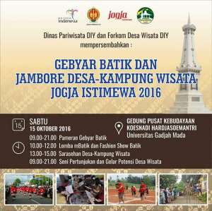 Gebyar Batik Dan jambore Desa-Kampung Wisata Jogja Istimewa 2016 | 15 Oktober 2016
