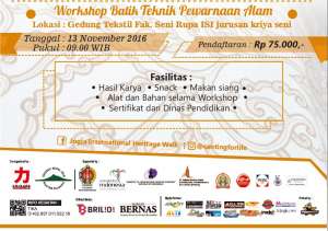 Workshop Batik Teknik Pewarnaan Alam