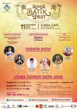 Ayara Batik Fest - Batik Talkshow, Art Performance, Fashion Show