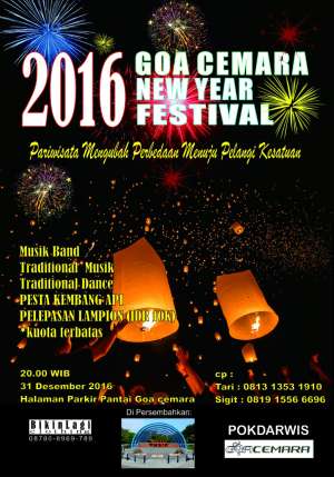 Goa Cemara New Year Festival 2016 "Pariwisata Mengubah Perbedaan Menuju Pelangi Kesatuan"