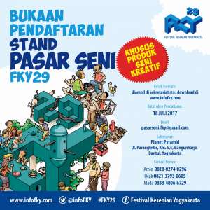 Bukaan Pendaftaran Stand Pasar Seni FKY#29