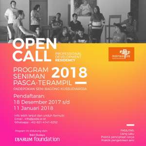 Open Call Program Seniman Pasca Terampil 2018