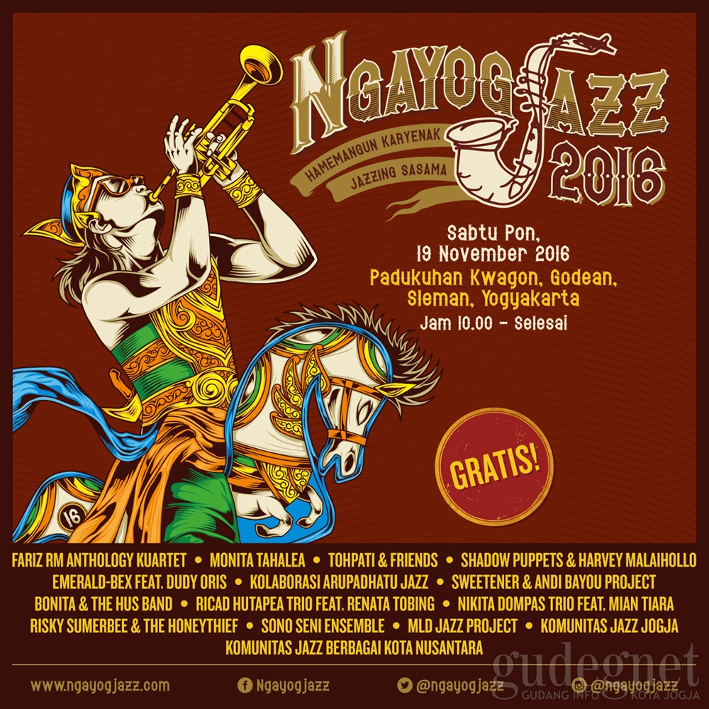 Ini Dia Daftar Lengkap Artis yang Bakal Tampil di Ngayogjazz 2016! Ini Dia Daftar Lengkap Artis yang Bakal Tampil di Ngayogjazz 2016!