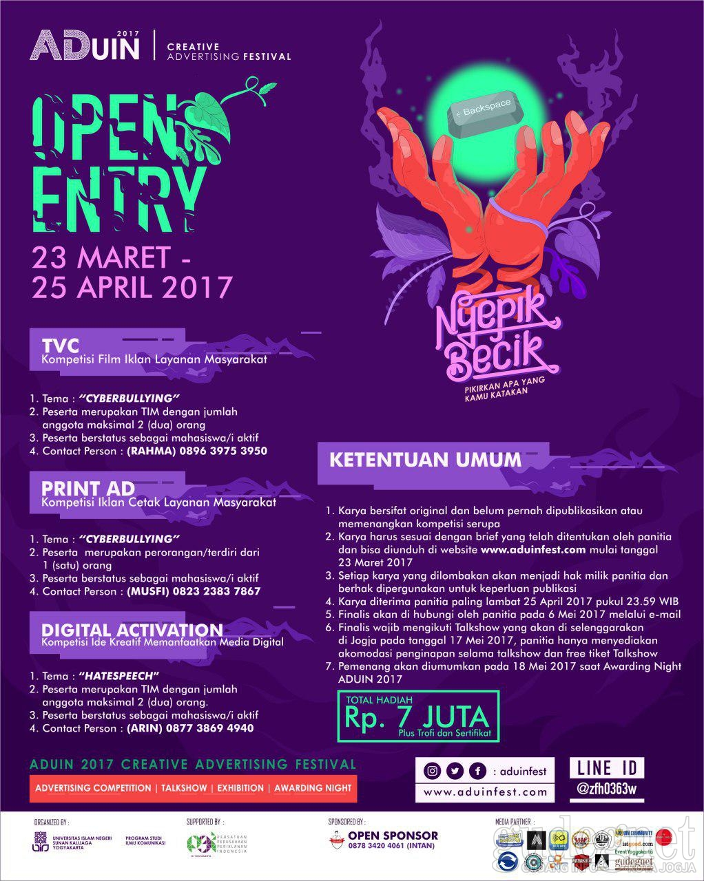 AdUin Fest Gelar &ldquo;Nyepik Becik-Pikirkan Apa yang Kamu Katakan&rdquo;