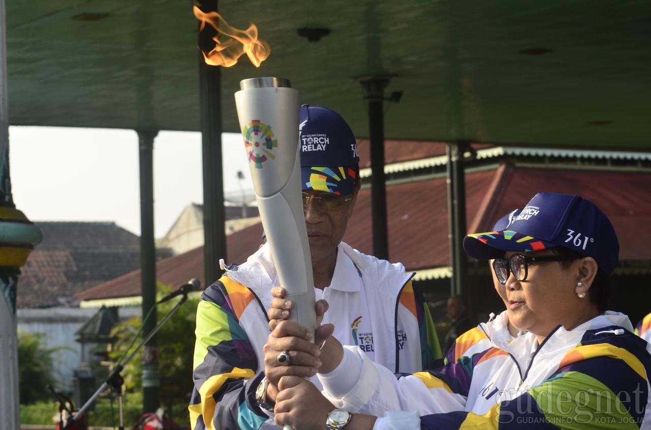 Retno Marsudi Awali Torch Relay Asian Games 2018 Retno Marsudi Awali Torch Relay Asian Games 2018
