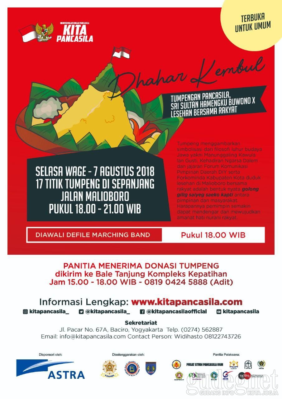 Yuk, Hadiri Dahar Kembul Bersama Sri Sultan di Malioboro Yuk, Hadiri Dahar Kembul Bersama Sri Sultan di Malioboro