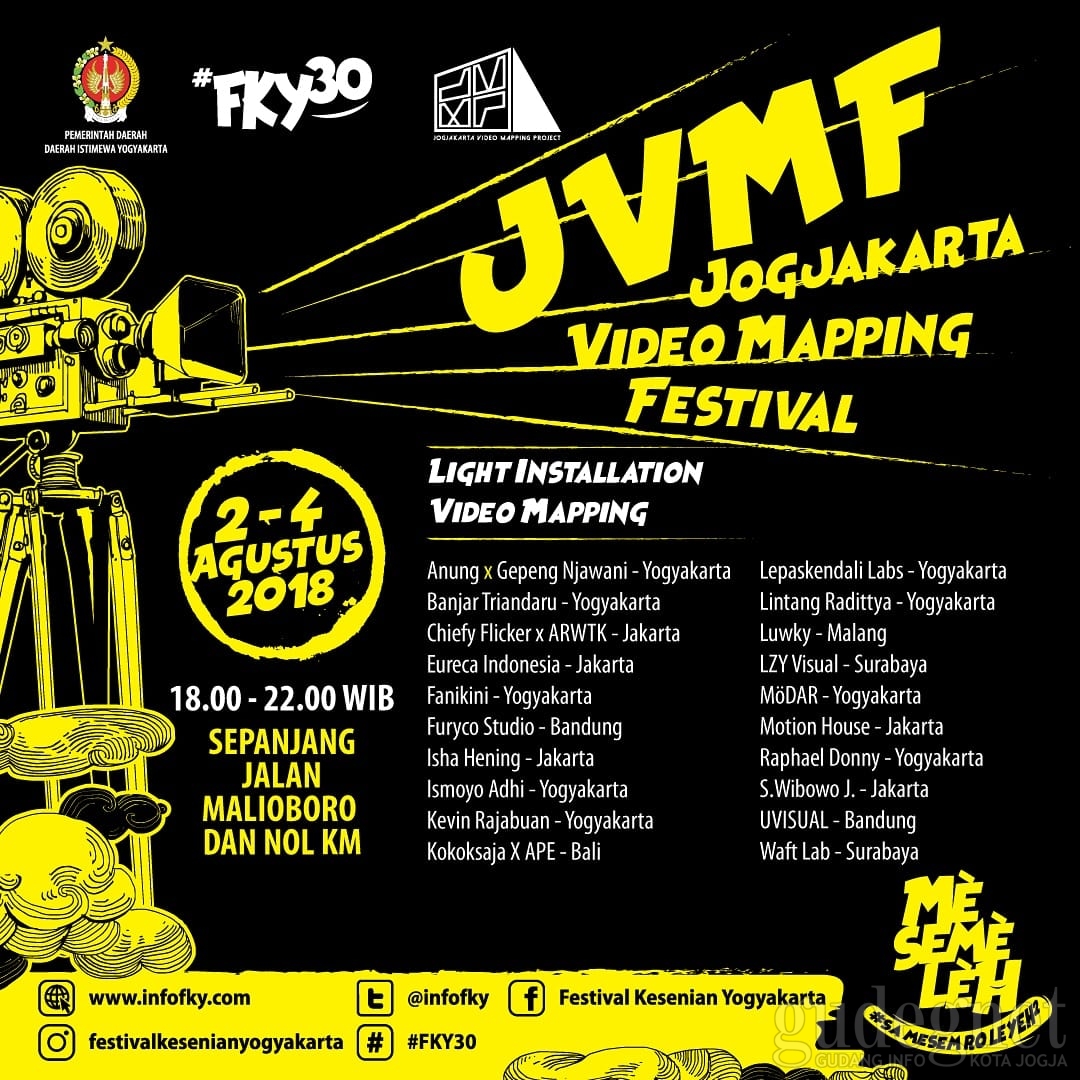 Jogja Video Mapping Project Persembahan FKY Mulai Malam Ini Jogja Video Mapping Project Persembahan FKY Mulai Malam Ini
