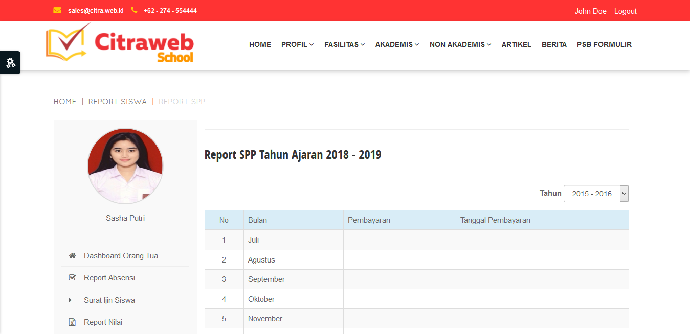 Rekap Absensi dan Rekap SPP dalam Web Sekolah Lansiran Citraweb School Rekap Absensi dan Rekap SPP dalam Web Sekolah Lansiran Citraweb School
