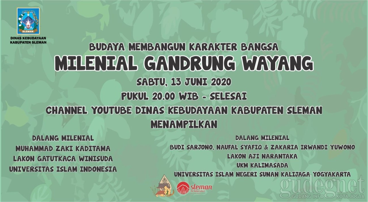 Tampilkan ''Milenial Gandrung Wayang'', Disbud Sleman Ajak Masyarakat Nikmati Seni Budaya di Rumah Saja Tampilkan ''Milenial Gandrung Wayang'', Disbud Sleman Ajak Masyarakat Nikmati Seni Budaya di Rumah Saja