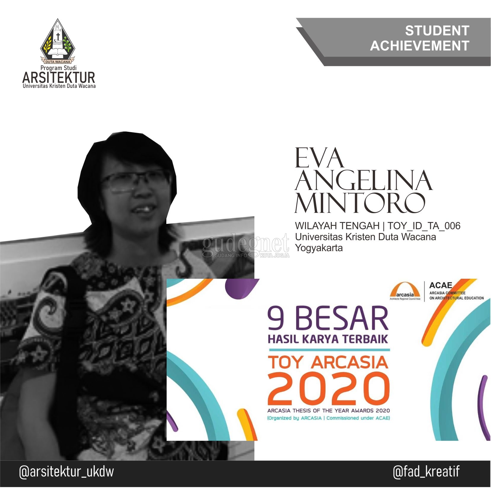 Karya Mahasiswa Arsitektur UKDW Raih Predikat 9 Karya TA Terbaik Nasional Karya Mahasiswa Arsitektur UKDW Raih Predikat 9 Karya TA Terbaik Nasional