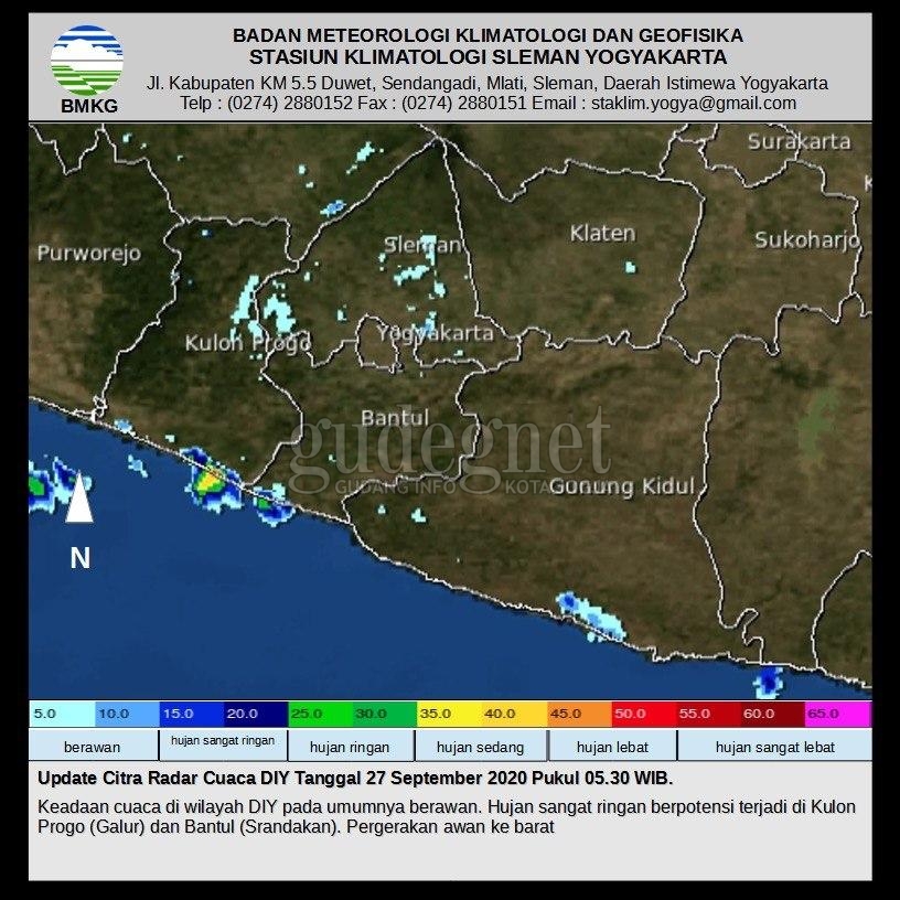 Prakiraan Cuaca Minggu, 27 September 2020, Yogyakarta Berawan Prakiraan Cuaca Minggu, 27 September 2020, Yogyakarta Berawan