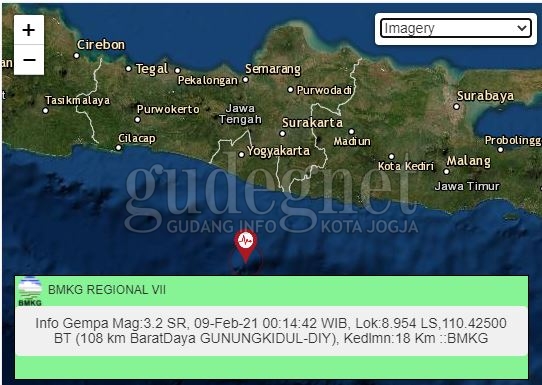 Gunungkidul Digetarkan Gempa Tengah Malam Tadi Gunungkidul Digetarkan Gempa Tengah Malam Tadi