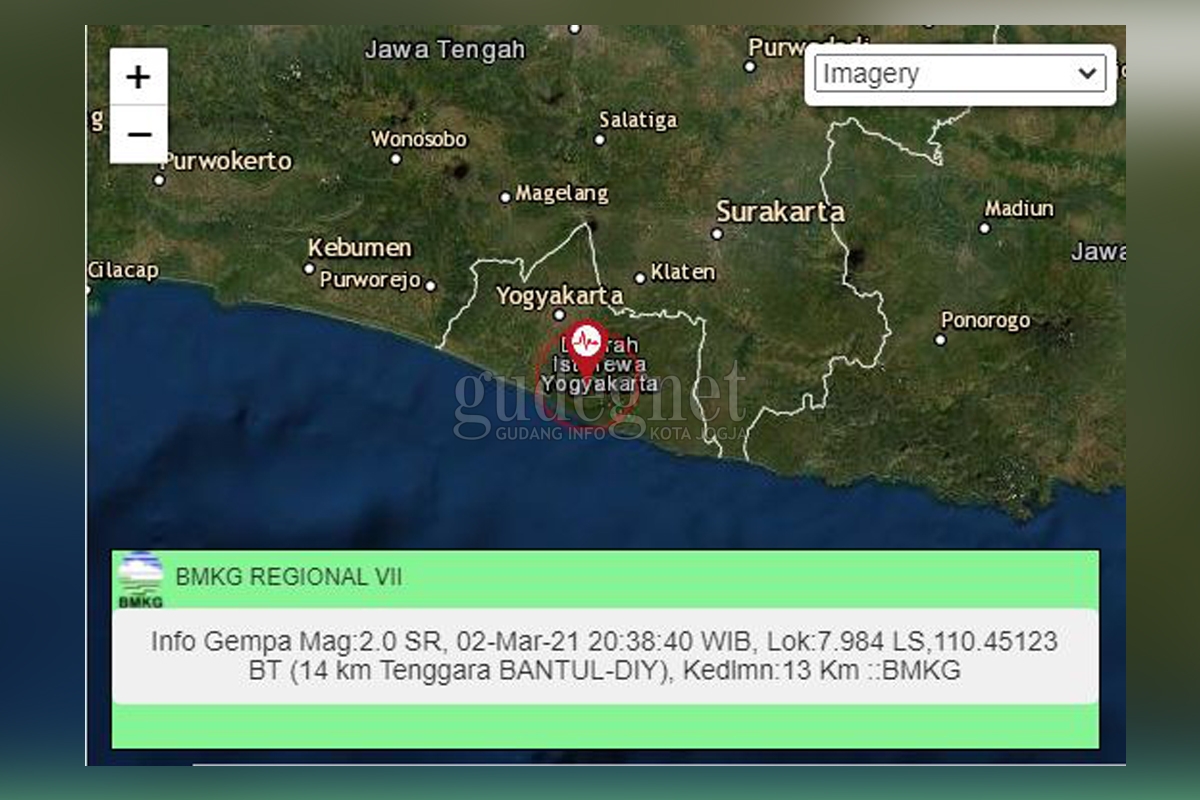 Hari Ini Gempa Terjadi Dua Kali di Bantul Hari Ini Gempa Terjadi Dua Kali di Bantul