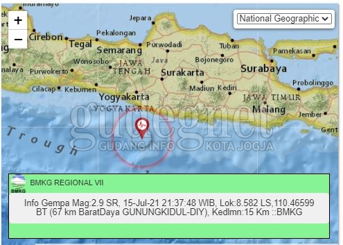 Gempa Getarkan Gunungkidul Malam Ini Gempa Getarkan Gunungkidul Malam Ini