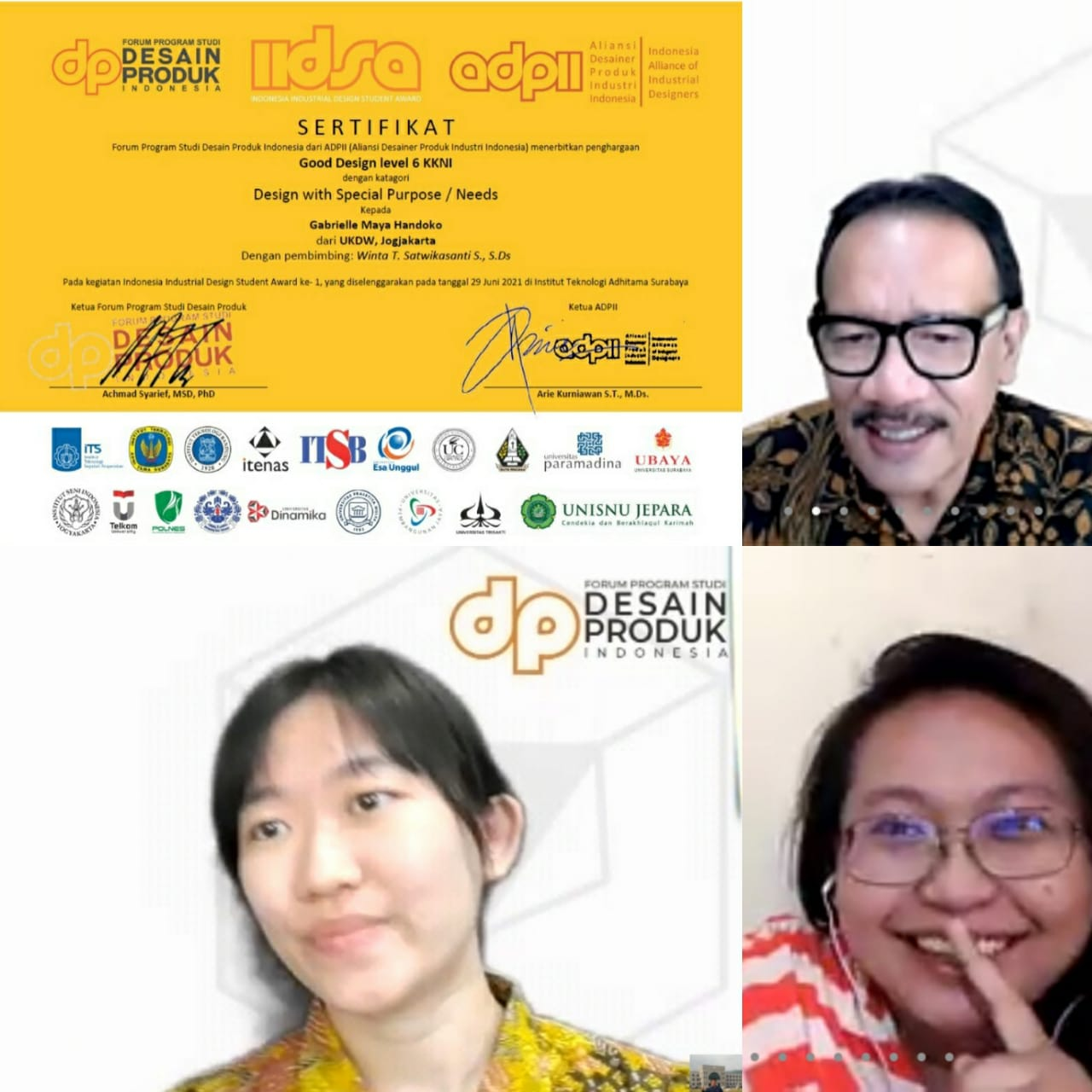 Mahasiswa Desain Produk UKDW Raih Indonesia Industrial Design Student Award 2021 Mahasiswa Desain Produk UKDW Raih Indonesia Industrial Design Student Award 2021